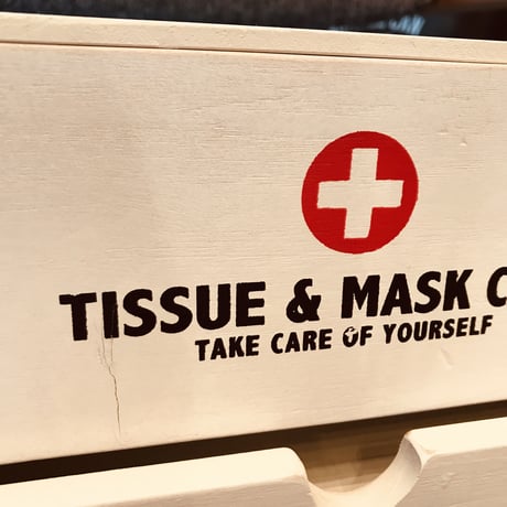 TISSUE BOX / ティッシュ+マスクボックス WHITE  / WOOD