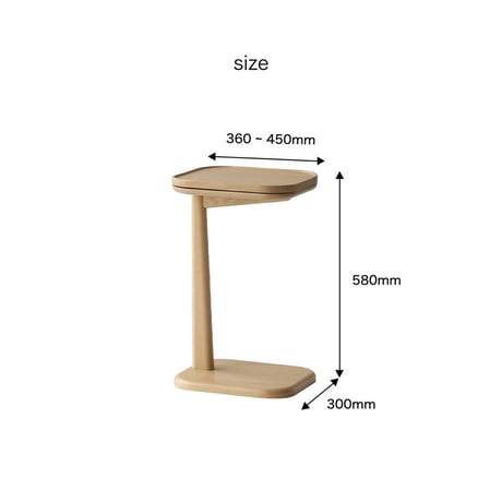 SLIDE SIDE TABLE / スマートなデザインと機能性も備えた家具 / NATURAL , BROWN / サイドテーブル / PCテーブル / ソファテーブル
