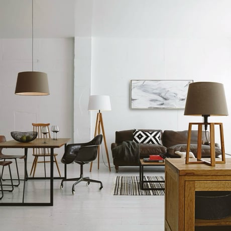 Espresso-floor lamp / エスプレッソフロアーランプ / 1灯 E26 60W / LED対応 木製 無垢材 / ナチュラルモダン