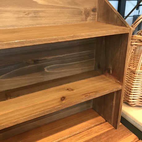 WOOD RACK / 木製2段の小物収納ラック / キッチン収納 / スパイスラック