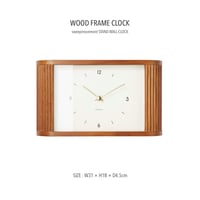 WOOD FRAME CLOCK / 上品な華やかさを備えたシックな佇まいの置き掛け兼用時計  / 壁掛け時計