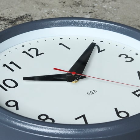SCHOOLHOUSE WALL CLOCK / スクールハウス ウォールクロック / GRAY , BLACK / 掛け時計 / スイープムーブメントクロック