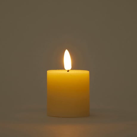 ACACIA WOOD CANDLE HOLDER + LED CANDLE / キャンドル ボーティブ 2個付き
