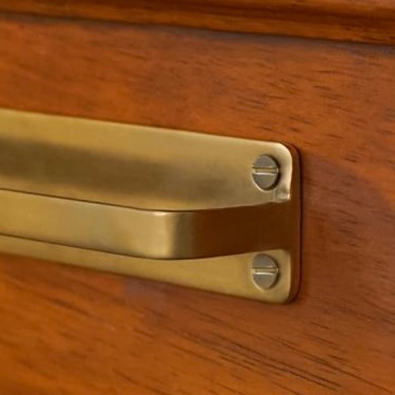 ごまど Handle Flat 0165 / アイアンと真鍮のシンプルなドアハンドル / IRON ,