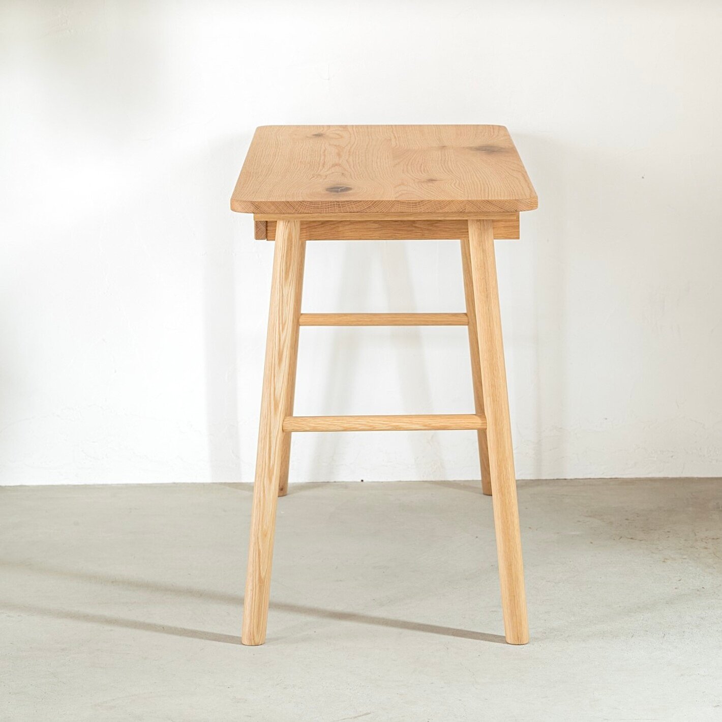 ★アンティーク 天然無垢材デスク 約W160×D45cm OAK WOOD DESK 110 / オーク無垢材の木目が美しいナチュラルな