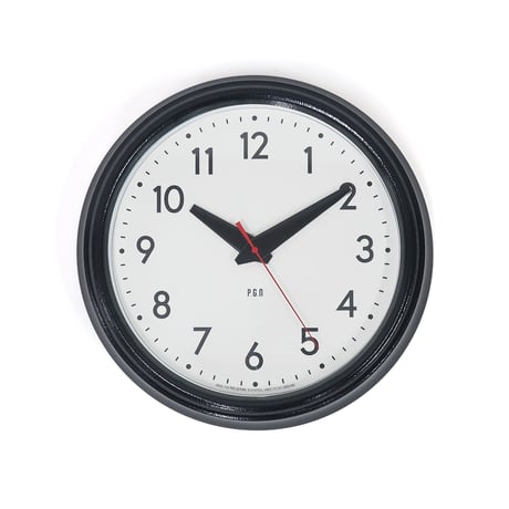 SCHOOLHOUSE WALL CLOCK / スクールハウス ウォールクロック / GRAY , BLACK / 掛け時計 / スイープムーブメントクロック