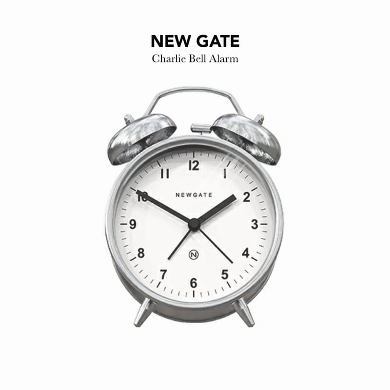 NEWGATE 目覚まし時計 チャーリーベル 【シルバー】 NEWGATE Charlie Bell Alarm / 置き時計 / 電池式 / コッパー