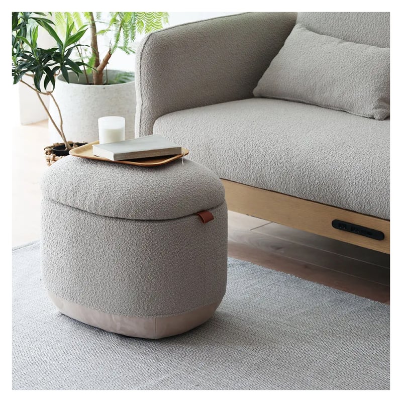 MARCHEf Storage Stool / 丸いフォルムが可愛い収納もできるスツール /