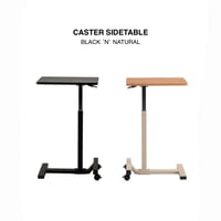 STYLISH CASTER TABLE / シンプルでスタイリッシュな昇降式テーブル / NA , BK / レクタング