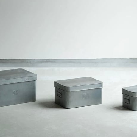 3SIZE BOX SET  / ブリキ素材のナンバリングボックス / S , M , L ⚫︎3サイズセット