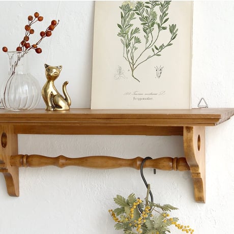 STAND WALL SHELF / NEIN MARKE / アンティークのような雰囲気のあるパイン材のお札スタンドシェルフ