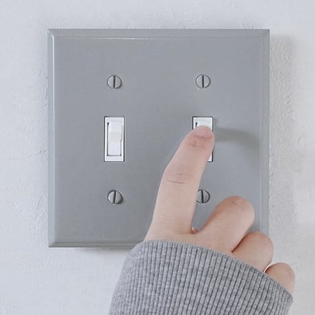 American switch / スチール GRAY / 1口 - 4口 / 片切りホタルスイッチ / プレート グレー