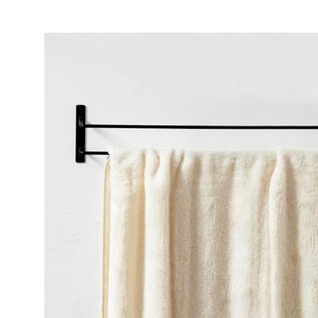 IRON towel HOLDER W / バスタオルを2枚かけられるタオルハンガー / BLACK / アイアンパーツ / ハウスパーツ