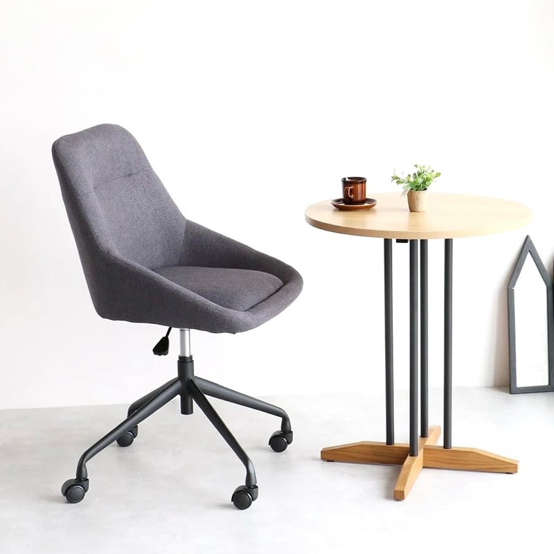 OFFICE CHAIR / GRAY , DARK GRAY / 肌触りの良いファブリック素