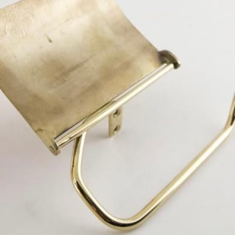 MAT BLACK / BRASS simple paper holder / 無機質で個性的なトイレットペーパーホルダー / シングル