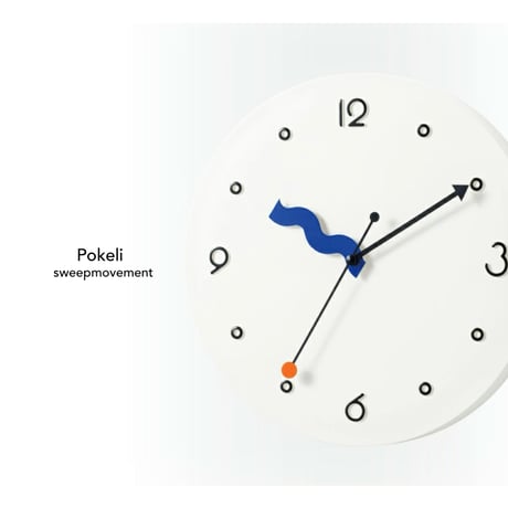 sweepmovement clock pokeli / ポップでモダン。アートピースな掛け時計 / 静音 スイープムーブメント