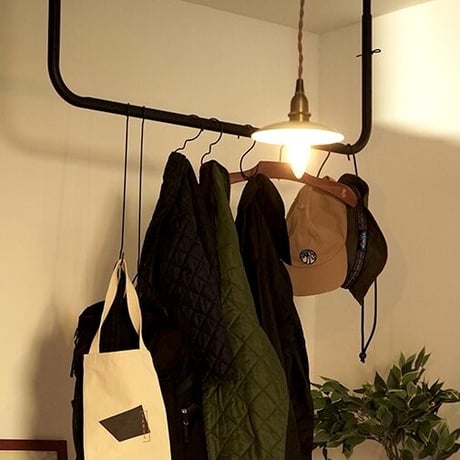 IRON CEILING HANGER 900 / ハンガーラック / 最短:SHORT : W982 ×D60 ×H360mm / 最長:MAX SHORT : W982 ×D60 ×H510mm