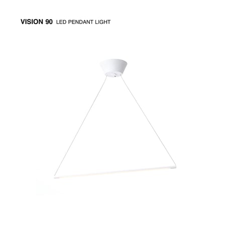 Vision 90 LED-pendant light / WHITE , BLACK / 90cm , 120cm