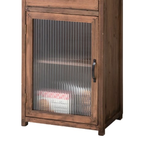ＷＯＯＤ×ＧＲＡＳＳ ＣＡＢＩＮＥＴ / アンティークな雰囲気のあるガラスキャビネット