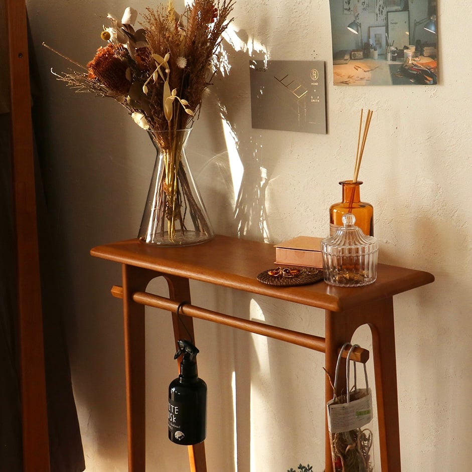 Console Table / シンプルでスマートなフォルム 美しい天然木の