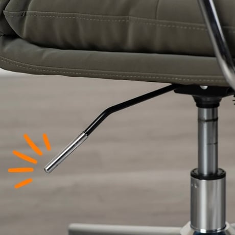 DESK&WORK CHAIR / シャープなフォルムでソファーのような座り心地のロッキング・昇降機能付チェア / GRAY , BLACK