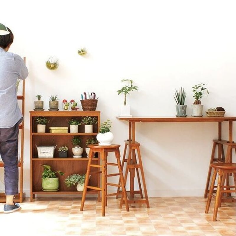 WOOD BOOK SHELF / ラック / 本棚 / 食器棚 / 可動棚 サイズ : W