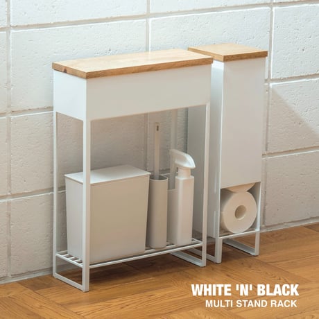 MULTI STAND RACK / WHITE , BLACK / トイレ・リビング・玄関などで マルチにお使い頂ける収納ラック
