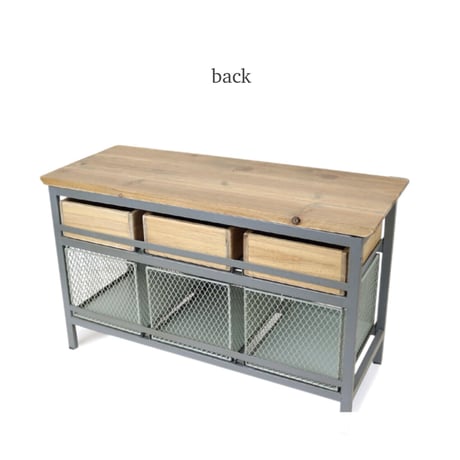 WOOD×IRON MINI CHEST / ドロワー チェスト / ミニチェスト / キッチン収納 / リビング収納 / サイズ : W54xD22xH32 cm