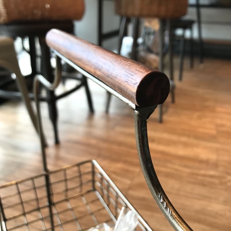 WIRE BASKET SHELF / 2CUPS / キッチンラック / ワイヤーバスケット / キッチン収納 / サイズ : w370×d160×h550mm