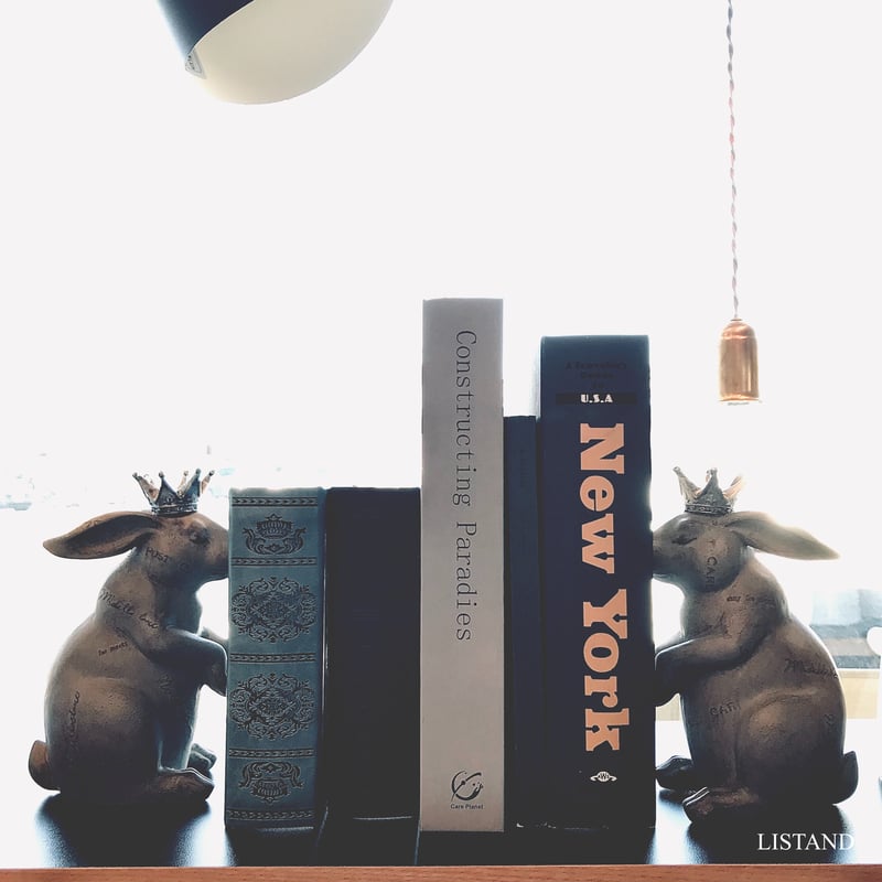 BOOK END / CROWN RABBIT / アートワーク ブックエンド / 本立て