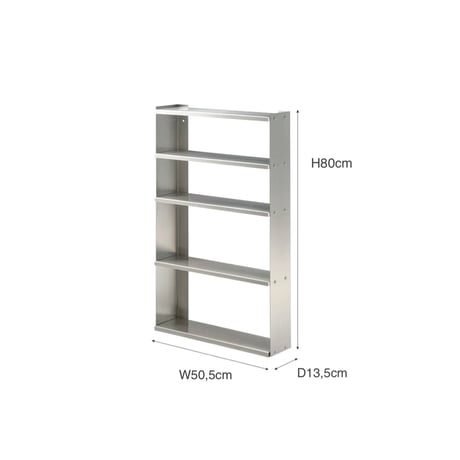 STAINLESS SHELF / スタイリッシュで無機質な自立も可能なウォールシェルフ