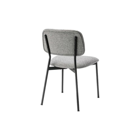 GRAY fabric stylish chair / マットなブラックスチールフレームとファブリックのスタイルチェア