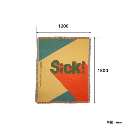 MESSAGE THROWKET / ジャガード織のインテリア使いしやすいサイズのスローケット / SICK , NEVER BETTER , BEER LOVER , COFFEE HOLIC