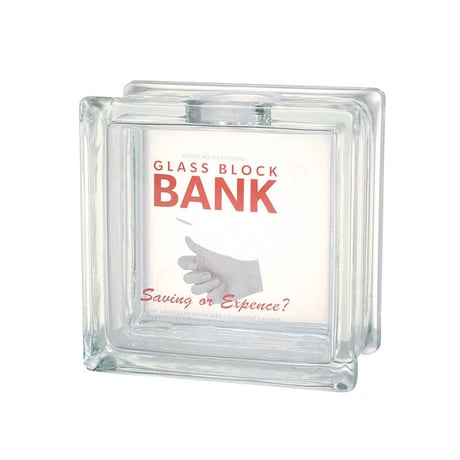 貯金箱 ［ GLASS BLOCK BANK / DULTON ］