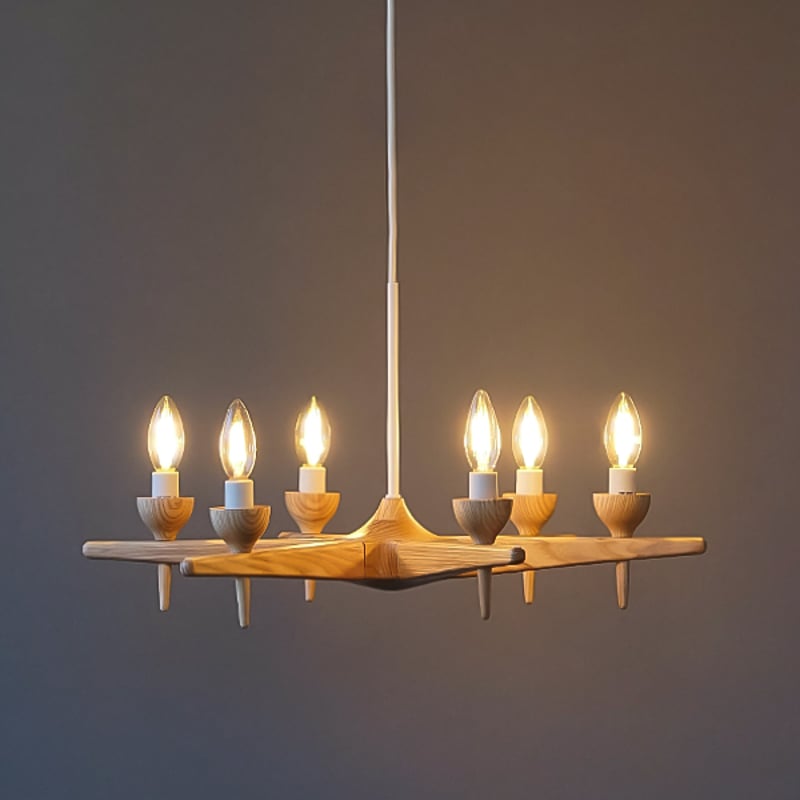 slöjd WOOD CHANDELIER / スロイド ウッドシャンデリア ライト/ E1