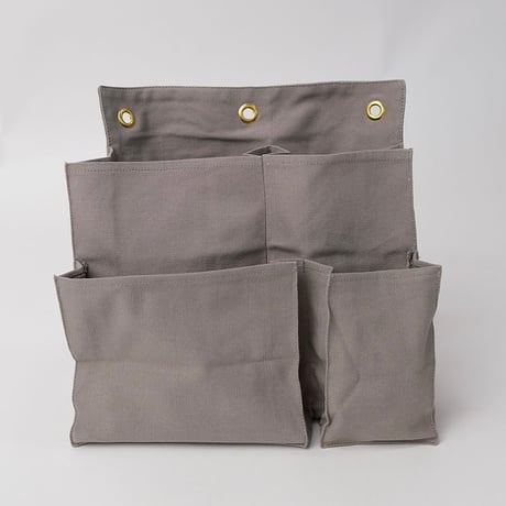 Canvas storage pocket / 身の回りにあると便利な小物をすっきりと収納できる収納ポケットボックス / ナチュラル , グレー