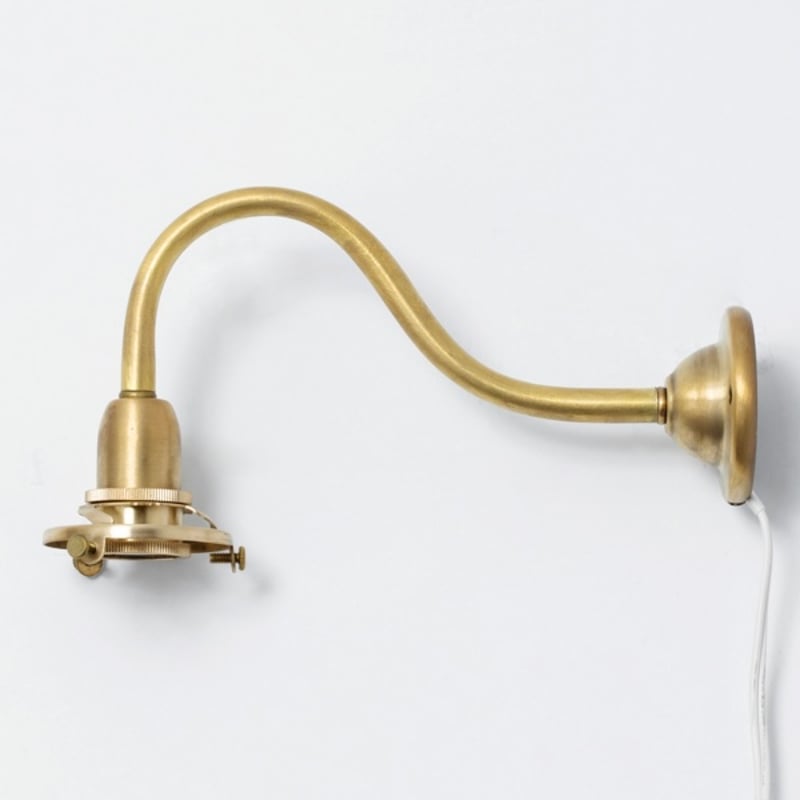 Brass Bracket Light E17 / 味わいが深まる真鍮製のウォールランプ /