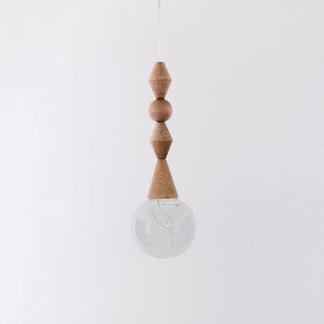 WOOD PARTS LED LIGHT / リモコン操作で幻想的な光の広がりを楽しむ LEDライト  / CL / ハンギングライト