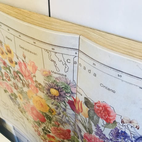 WALL BOOK ART FLOWER / ウォールデコ / フラワー装飾 インテリア / W650×H400×D40/25mm