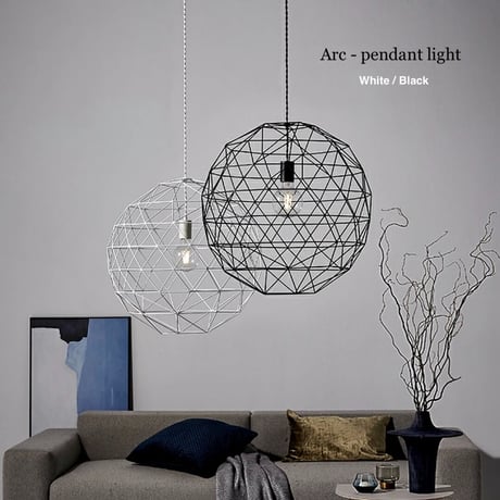 アークペンダントライト / Arc-pendant / LED電球付き / ペンダントライト / 存在感ながら透過性あるデザインで空間の圧迫も無く明かりも全方向 / ARTWORK STUDIO
