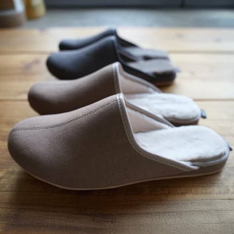 warm's room slipper / Mサイズ , Lサイズ / 冬の日常が少し変わる上質な履き心地のボア ルームシューズ / beige , khaki , nayy , gray