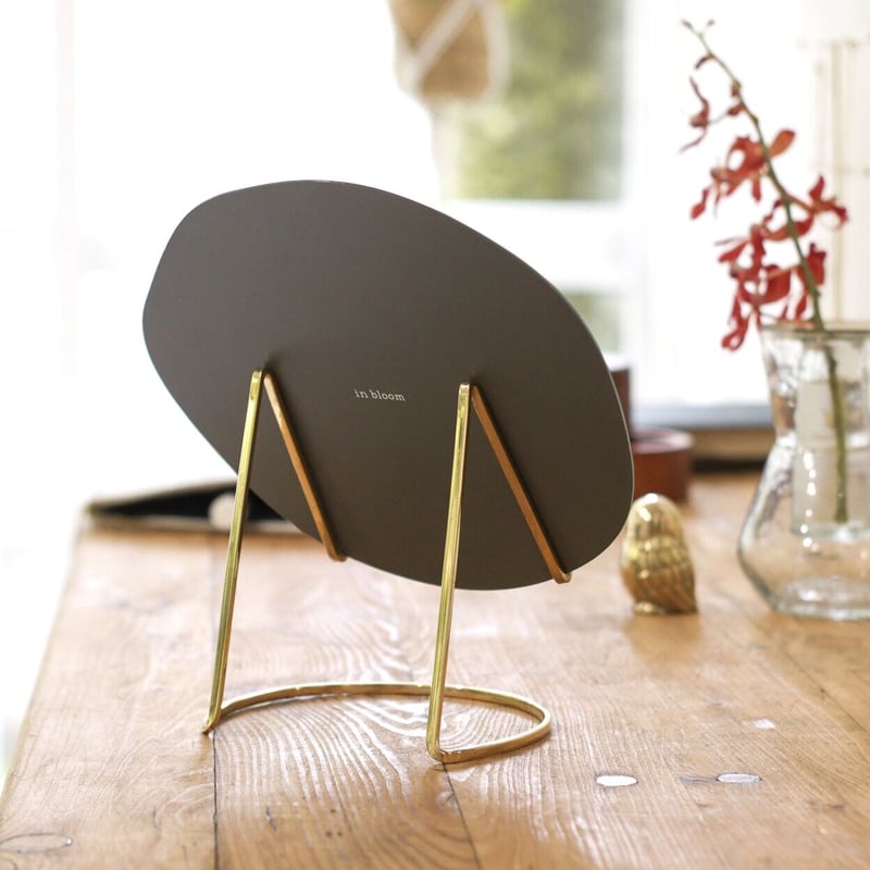 インテリアに映える 割れない スタンドミラー / BRASS STAND