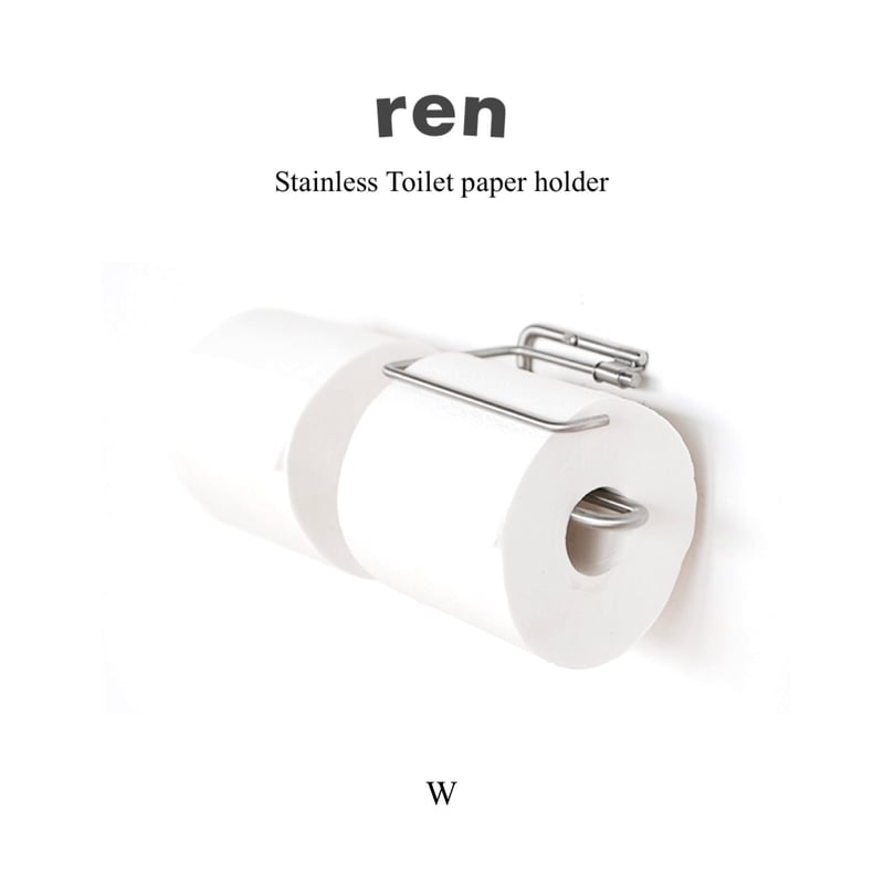 ren ステンレス トイレットペーパーホルダー / シンプルさと機能美を