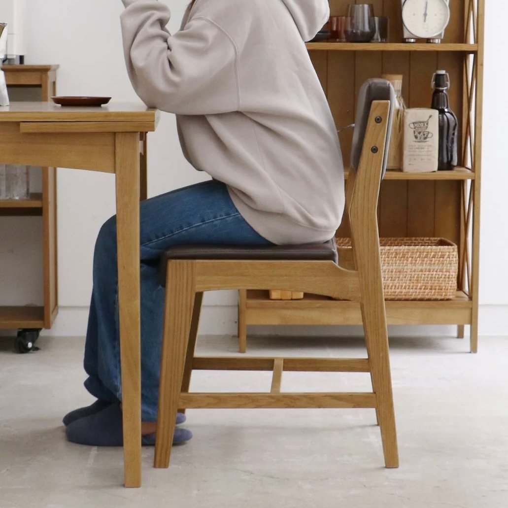 クラシックスタイル ブラウンチェア Square Dining Chair / BROWN / ダイニングチェア / SIZE :