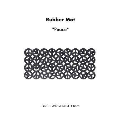 Rubber Mat "Peace" by DETAIL / ラバーマット / 屋外 玄関マット / サイズ：W46×D20×H1.6cm