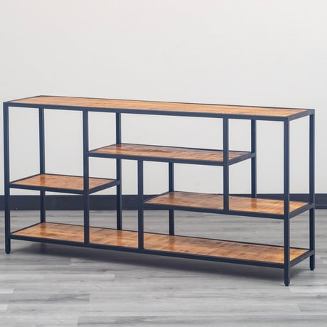 IRON + WOOD ローシェルフ  / マンゴー材  W1500×D350×H760mm ディスプレイラック