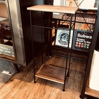 IRON×PINE WOOD RACK  BK / HIGH RACK / ラック / サイドテーブル / 収納棚 / 小物収納 サイズ : W28×D20×H60cm