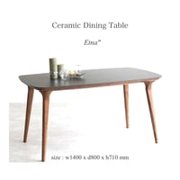 傷に強いセラミック+天然木が美しい / Ceramic dining table 1400  / ダイニングテーブル / GRAY , BLACK  / モダン / W140× D80×H71cm