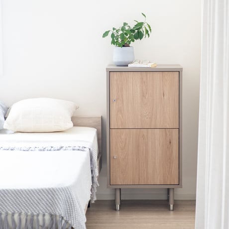 NATURAL × GRAY CABINET 45 / 90 収納キャビネット / アジャスター / リビング収納