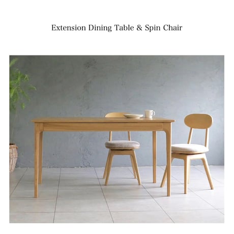 Extension Dining Table / MARCHEF / スマートなデザインと機能性も備えた家具 / サイズ : 1350mm - 1600mm / ダイニングテーブル